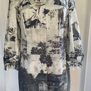 Black and White Trench coat size 8